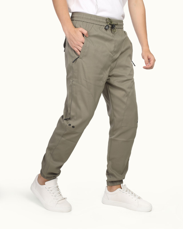 ( 4 Side Pockets ) Chino Jogger-olive
