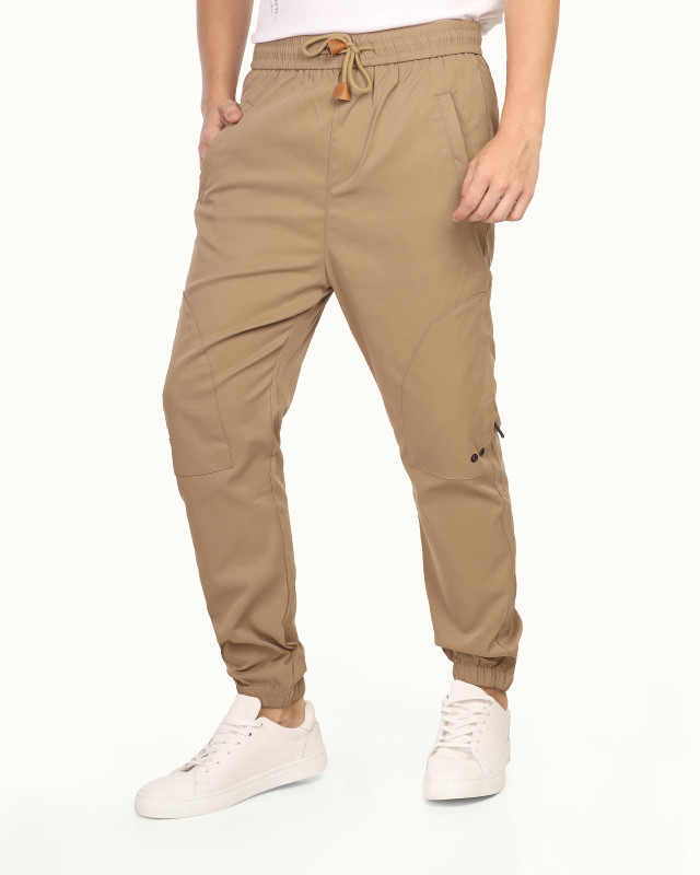 ( 4 Side Pockets ) Chino Jogger-camel