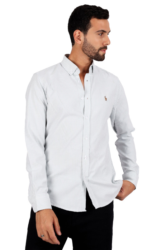 stripped(polo ralph)shirt| green