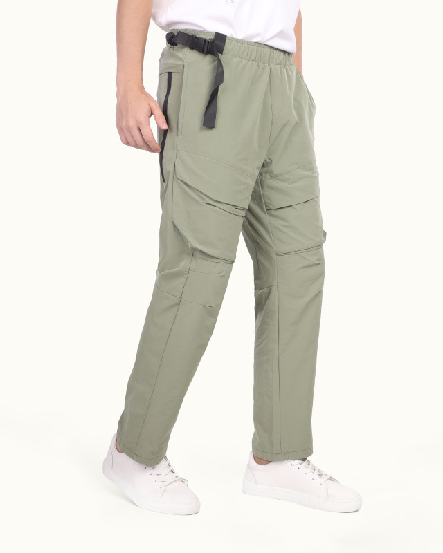 Front Pocket Cargo Sweatpants-olive