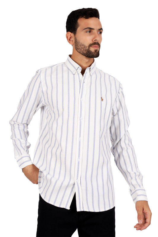 stripped(polo ralph)shirt| d.blue
