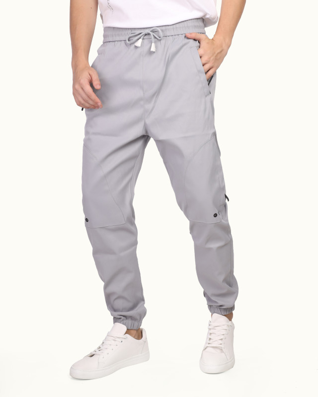 ( 4 Side Pockets ) Chino Jogger-grey