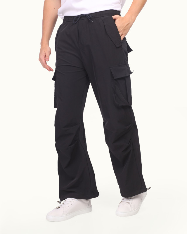 Side ( 2 Pocket ) Cargo Sweatpants-black