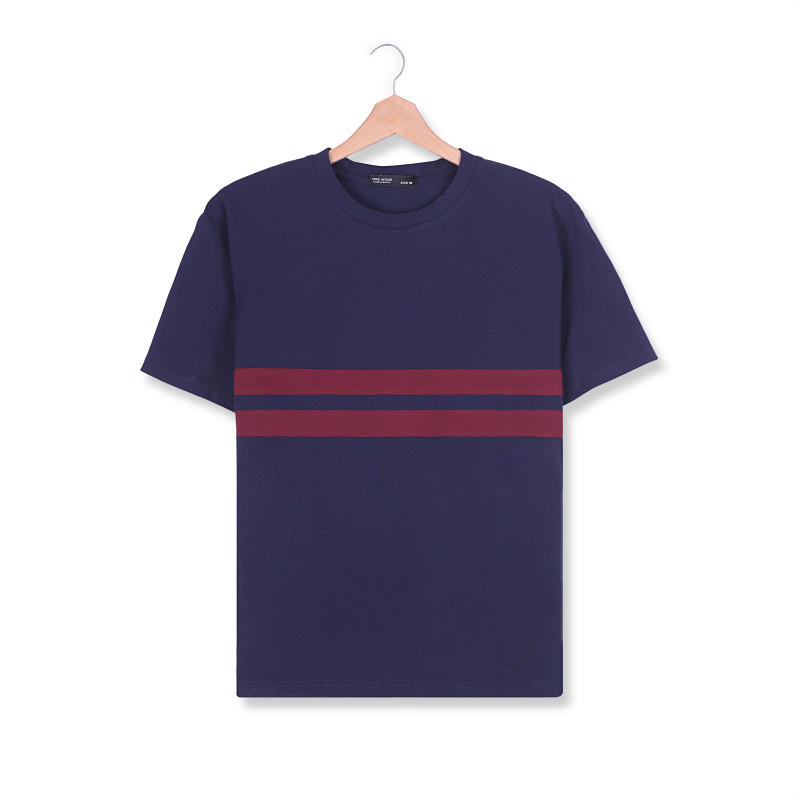 basic bika(2lines)t-shirt -d.blue