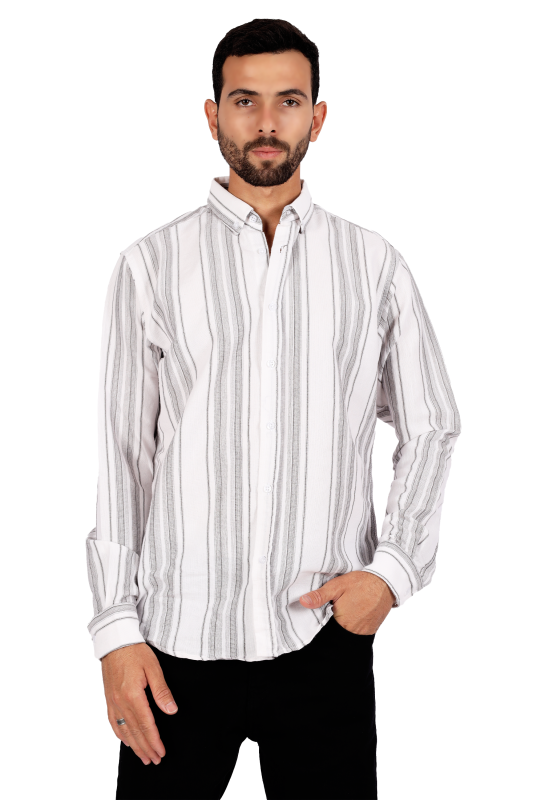 stripped shirt| grey