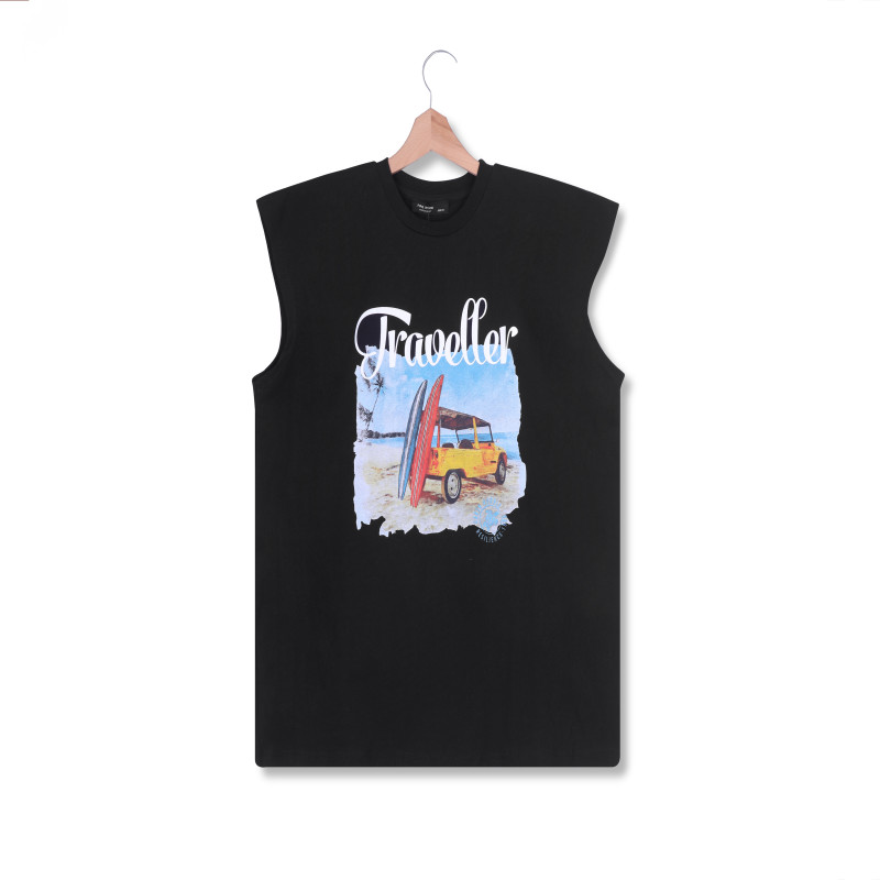 Print(Traveller)H.Top t-Shirt -black