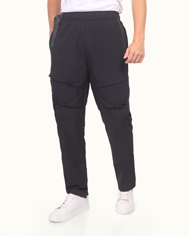 Front Pocket Cargo Sweatpants-black